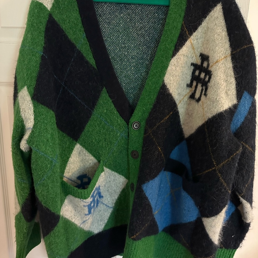 BR ATHLETICS ARGYLE CARDIGAN wool only worn twice